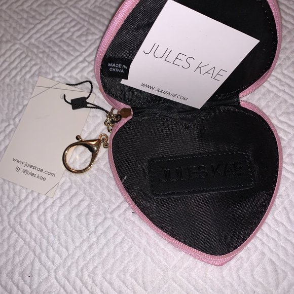 Pink Jules Kae heart-shaped coin purse - NWT - Picture 4 of 5